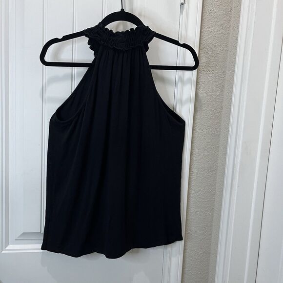 Kim & Cami Black Sleeveless High Neck Tank Top Blouse Womens Size S - Picture 4 of 7
